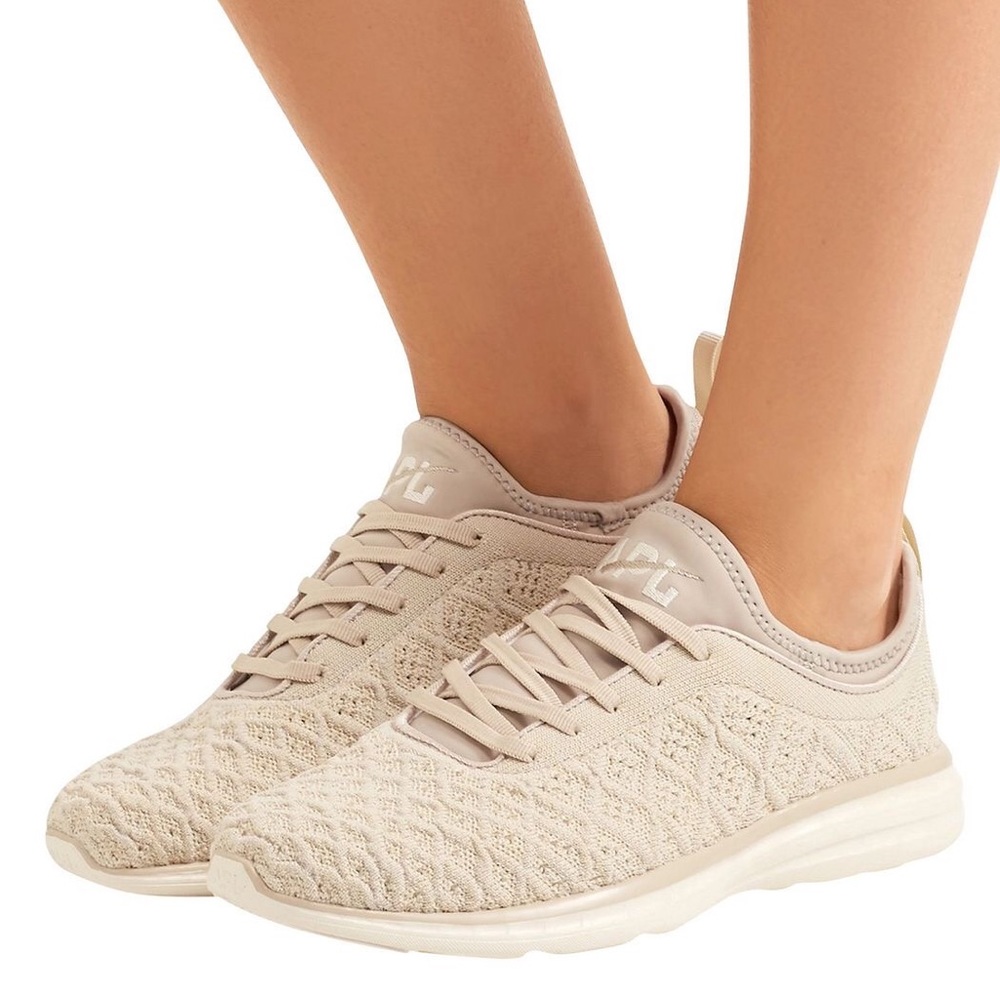 APL Techloom Phantom 3D Mesh Sneakers Beige Size 7.5 Athletic Shoes